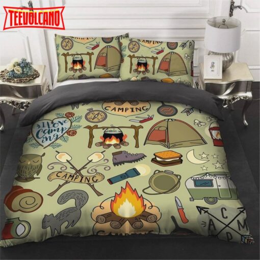 Camping Campfire Things Duvet Cover Bedding Sets