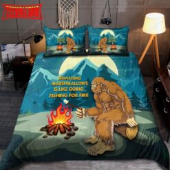 Camping Chill Roasting Marshmallow Bigfoot Bedding Sets