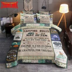 Camping Rules Square Bedding Set Duvet Cover