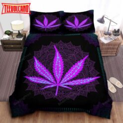 Cannabis Mandala Purple Duvet Cover Bedding Sets