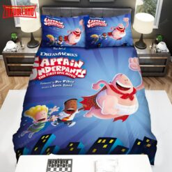 Captain Underpants Flying With Friends Duvet Cover Bedding Sets