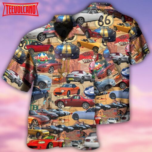 Car Lover Utah Miata Club Route 66 Hawaiian Shirt