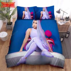 Cardi B Reebok Purple Bed Sheets Duvet Cover Bedding Sets