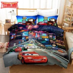 Cars On The Race Cars Animated Movie Bedding Set Duvet Cover