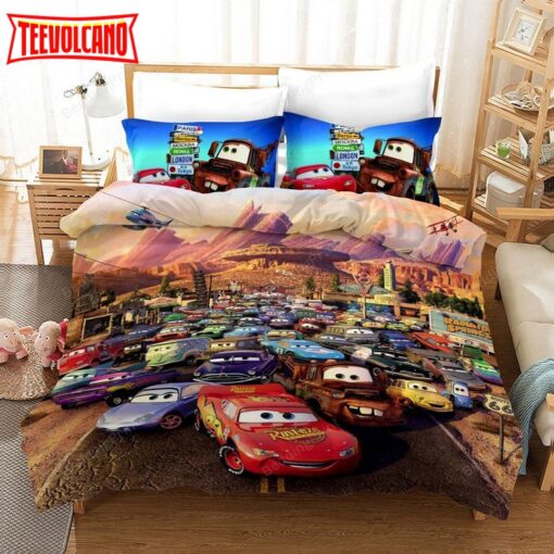 Cars On The Race Characters Of Cars 3 Bedding Set Duvet Cover