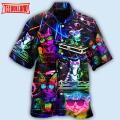 Cat DJ Cool Life Hawaiian Shirt