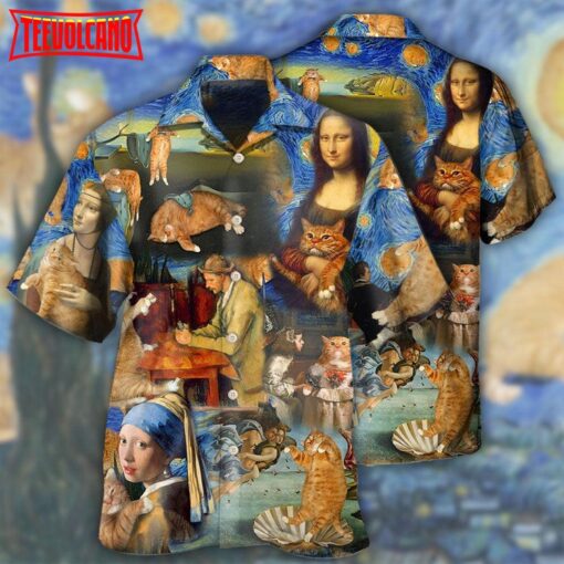 Cat Lover Art Hawaiian Shirt