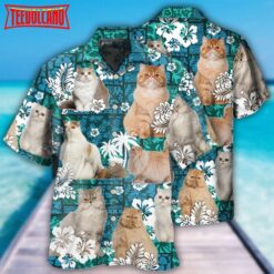 Cat Persian Cat Lover Tropical Hawaiian Shirt