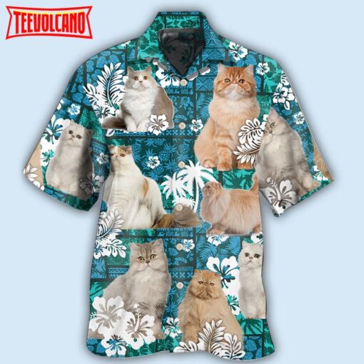 Cat Persian Cat Lover Tropical Hawaiian Shirt