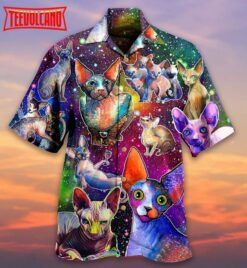 Cat To The Galaxy And Back Hawaiian Shirt