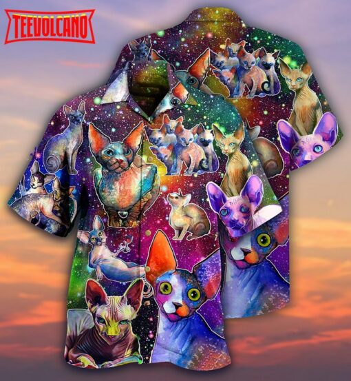 Cat To The Galaxy And Back Hawaiian Shirt