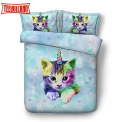 Cat Unicorn Bed Sheets Duvet Cover Bedding Sets