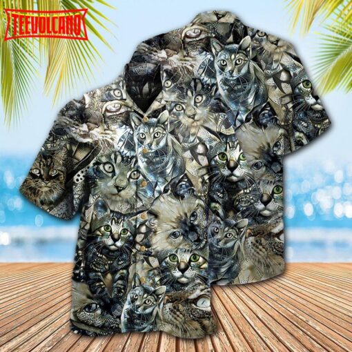 Cat Vintage Flower Hawaiian Shirt