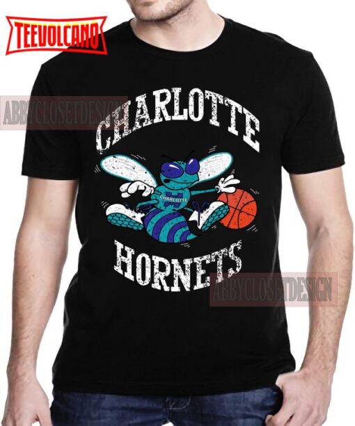 Charlotte Hornets Classic  Basketball 90s Vintage T-Shirt