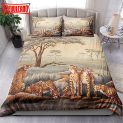 Cheetah Bedding Set Bed Sheets Duvet Cover Bedding Sets