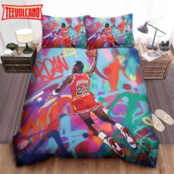 Chicago Bulls Michael Jordan Dunking Duvet Cover Bedding Sets