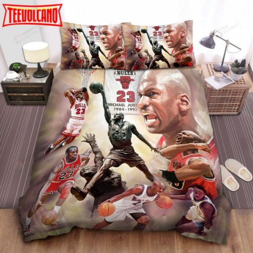 Chicago Bulls Michael Jordan Epic Moments In Career Bedding Sets