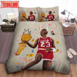 Chicago Bulls Michael Jordan The Goat Drawing Bedding Sets