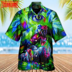 Chicken A Crowing Rooster Funny Neon Hawaiian Shirt