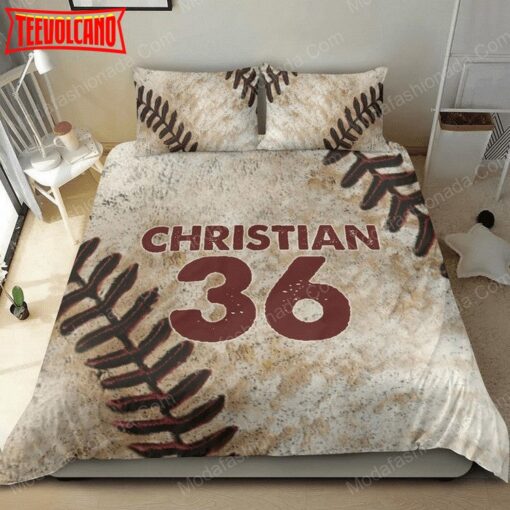 Christian 36 Baseball Sport Bedding Set