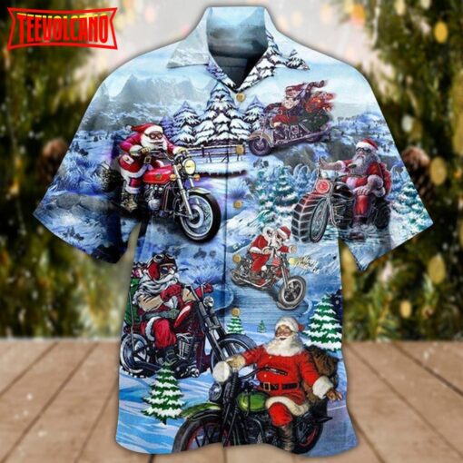 Christmas Driving With Santa Claus Merry Christmas Hawaiian Shirt