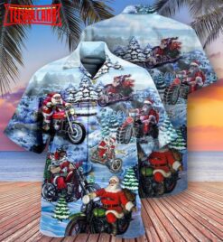 Christmas Driving With Santa Claus Merry Christmas Hawaiian Shirt