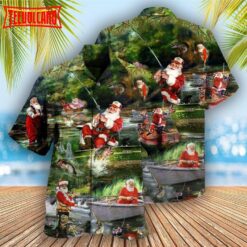 Christmas Fishmasand Happy Reel Hawaiian Shirt