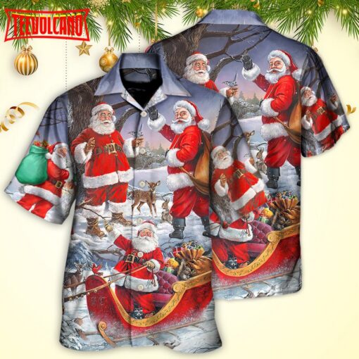 Christmas Funny Santa Claus Happy Hawaiian Shirt