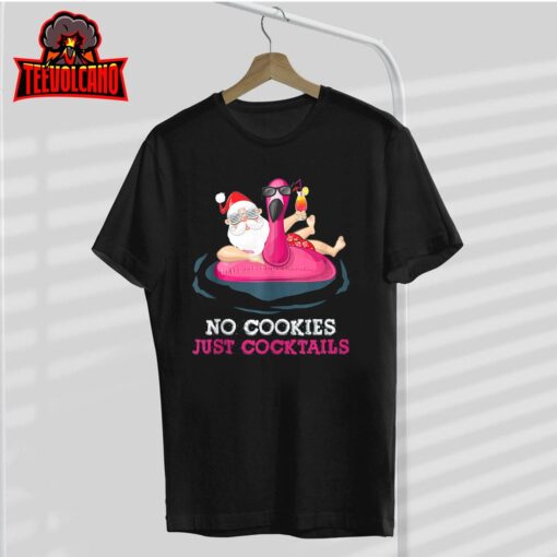 Christmas In July No Cookies Just Cocktails Summer Flamingo Tank Top