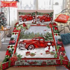 Christmas Red Truck Duvet Cover Bedding Sets