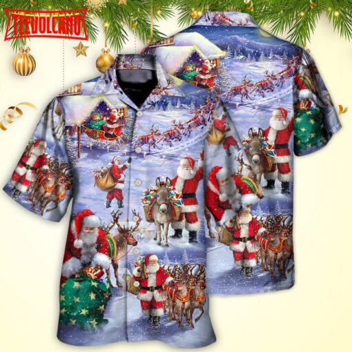 Christmas Santa Claus Story Night Hawaiian Shirt