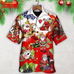 Christmas Santa Get Drunk At Party Hawaiian Shirt