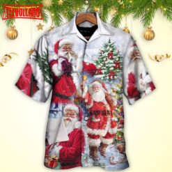 Christmas Santa Is Coming To Town Hawaiian Shirt