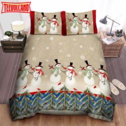 Christmas Snowman Duvet Cover Bedding Set X-Mas Holidays