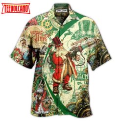 Christmas Time Steampunk Santa Hawaiian Shirt