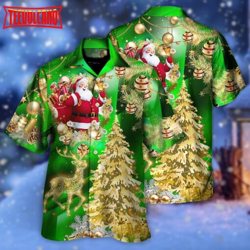 Christmas Tree Green Style Hawaiian Shirt