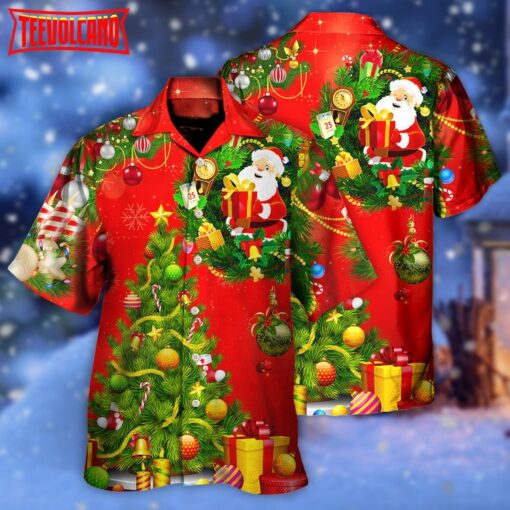 Christmas Tree Red Style Hawaiian Shirt