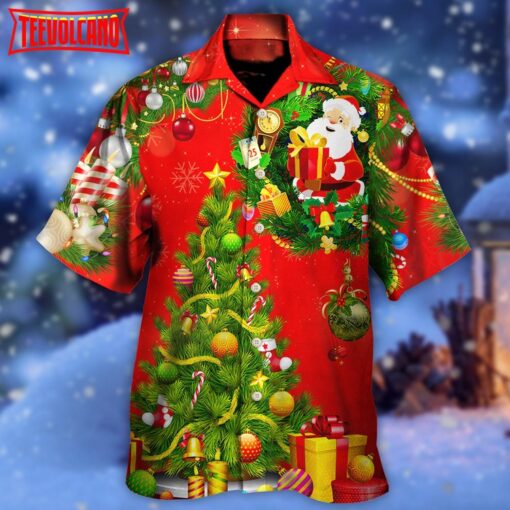 Christmas Tree Red Style Hawaiian Shirt