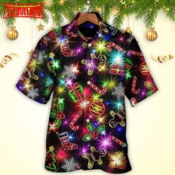 Christmas With Tree And Gift Cookies Gingerbread Man Hawaiian Shirt