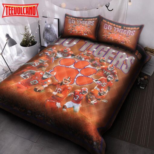 Clemson Tigers V4 Quilt Bedding Set