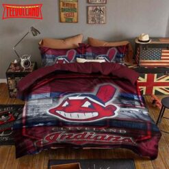 Cleveland Indians Bedding Set Duvet Cover &amp Pillow Cases