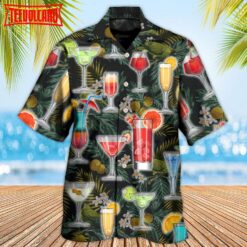 Cocktail Summer Tropical Beach Hawaiian Shirt