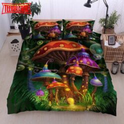 Colorful Mushroom Bed Sheets Duvet Cover Bedding Sets