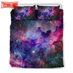 Colorful Nebula Galaxy Space Print Duvet Cover Bedding Set