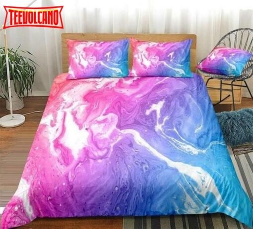 Colorful Quicksand Marble Bed Sheets Duvet Cover Bedding Sets