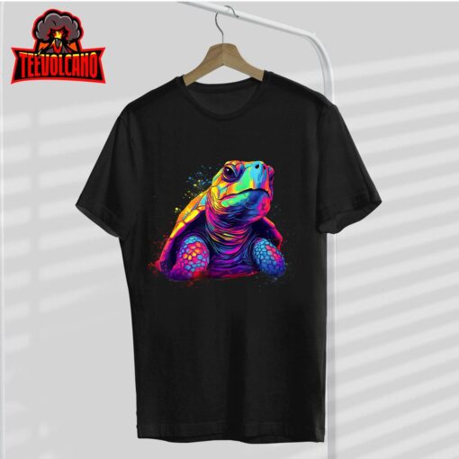 Colorful Turtle, Spirit Animal, Multicolor Art, T-Shirt