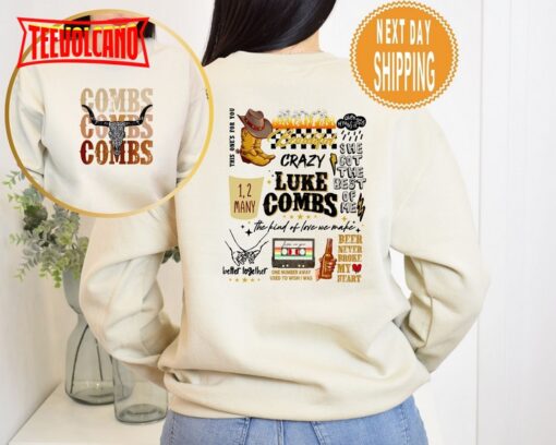 Combs Bullhead Shirt, Luke Combs World Tour 2023 Sweatshirt