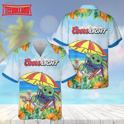 Coors Light Baby Yoda Hawaiian Shirt