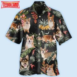 Corgi Tropical Love Dog Hawaiian Shirt