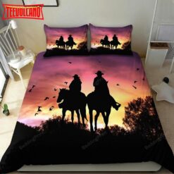 Couple Cowboy Bed Sheets Spread Duvet Cover Bedding Sets